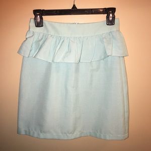 Urban Renewal- light blue skirt with peplum detail